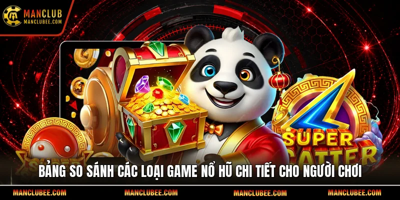 Bảng so sánh các loại game nổ hũ chi tiết cho người chơi