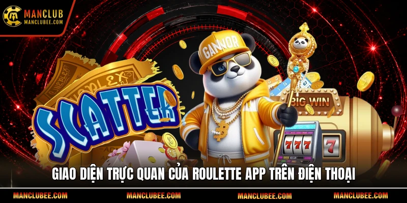 Giao diện trực quan của roulette app trên điện thoại